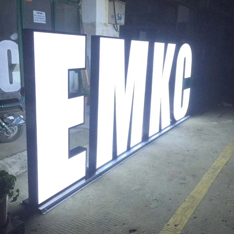 Large Size Ground Free Standing Frontlit Backlit Channel Letters Custom Led Company Signs
