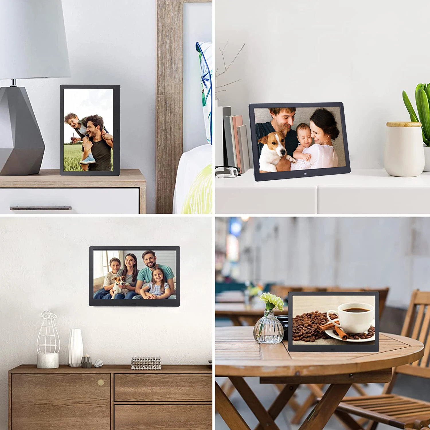 Usb Drive 1080p Hd Digital Photo Frame Wall Mountable Electronic