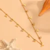 Gold with fish tail necklace