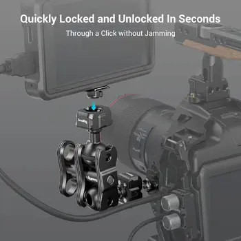 Small Rig 360° Rotation Articulating Magic Arm with Quick Release Ball Head 1/4\" Screw Camera Clamp Photo Studio Accessories detail image