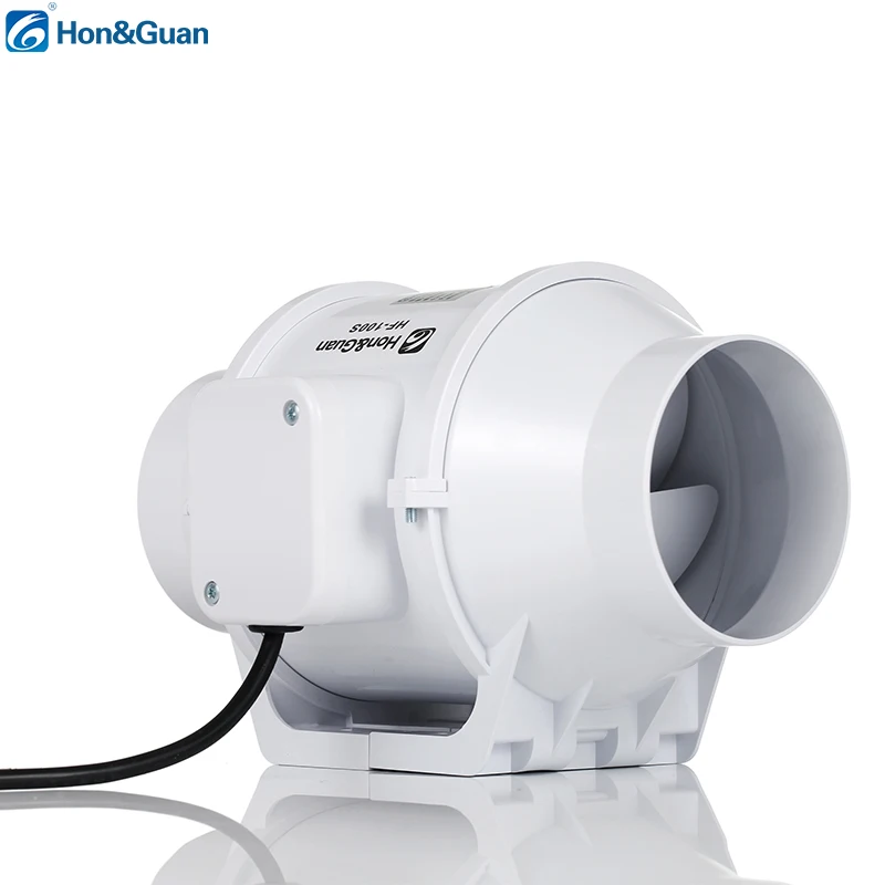 Hon&guan 4-Inch ABS Material Mixed-Flow Inline Duct Fan