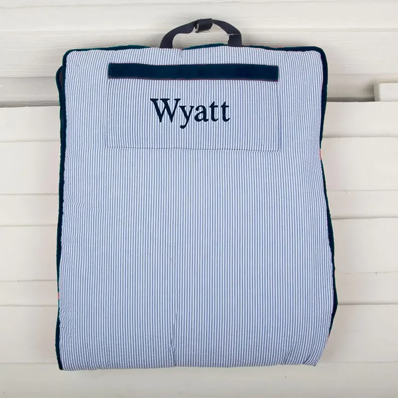 Wholesale Seersucker Nap Mat Seersucker Cotton Blanket Set New Design