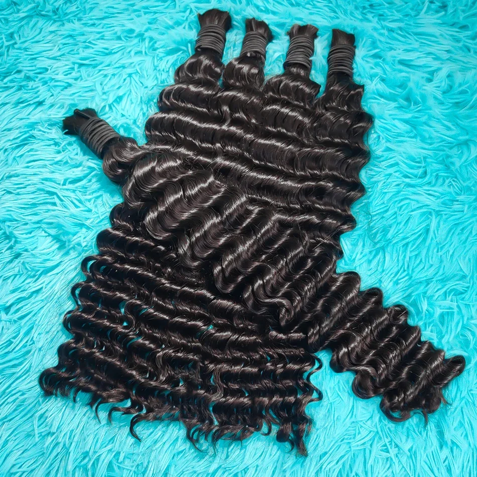 100% Virgin Human Hair Bulk Extension Loose Body Wave Bulk Weben fir Flechten_voghion.com