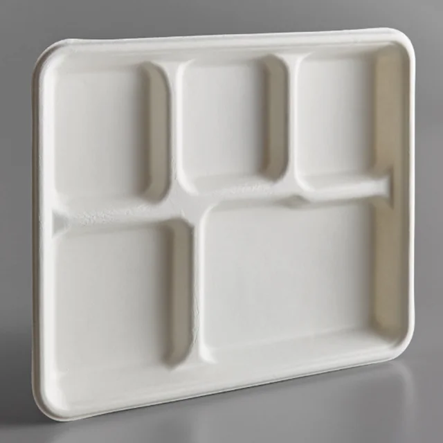 Compostable Expanded Foam PLA Trayes For Fresh Produce Frozen Meat