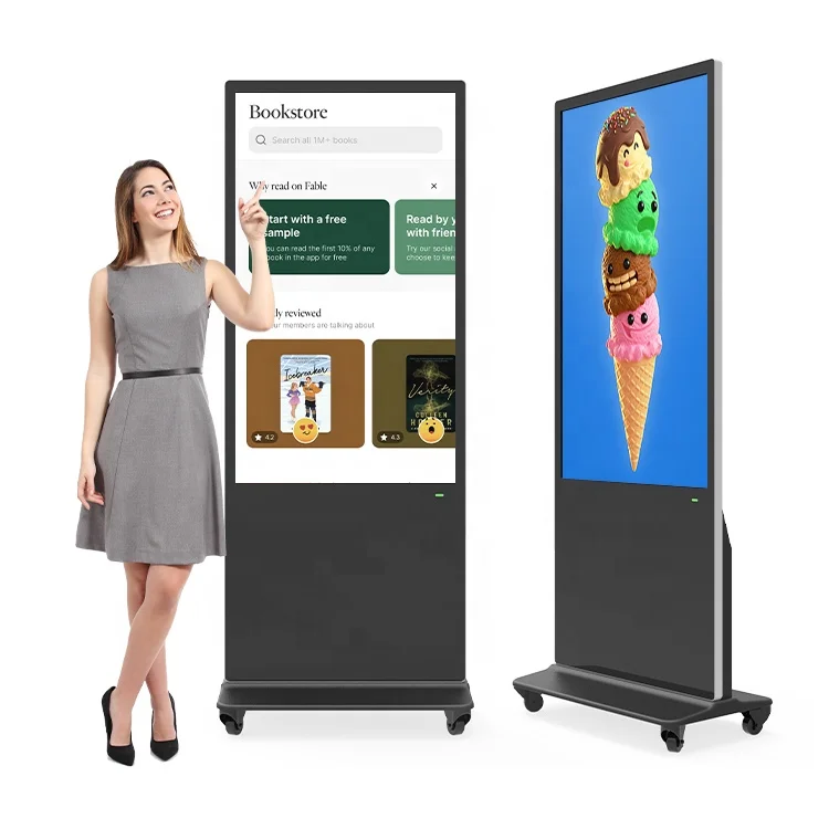 Floor Stand Android Led Vertical Kiosk 55 Inch Advertising Display Machine Interactive Video Digital Directory Kiosk Price