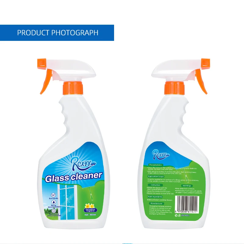 Eco-friendly Pleasant Smell 500ml Glass Cleaner Contact Lens Liquid Detergent Manufacturer