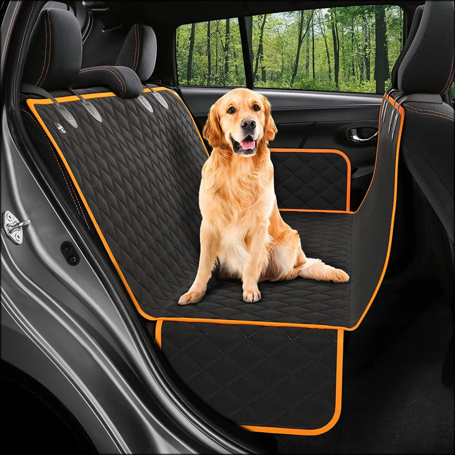 Hot Selling Waterproof High Resistant Oxford PVC Waterproof Bottom Travel Pet Dog Car Back Seat Cover for Pets Waterproof factory