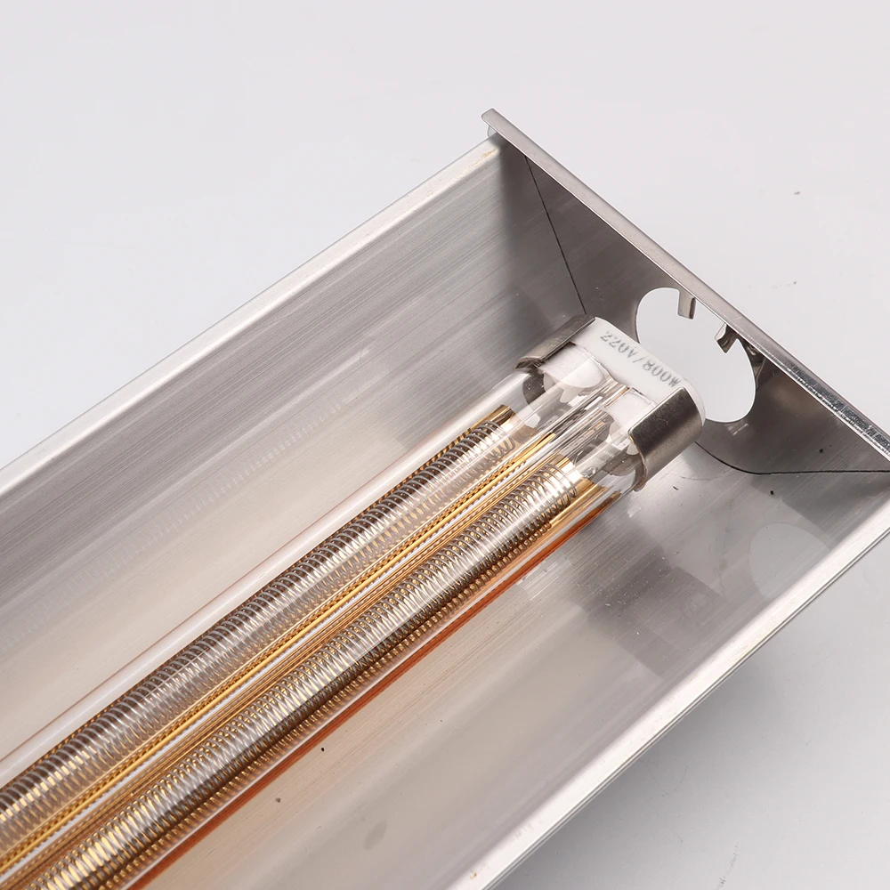 Infrared Heating Paint Drying Curing Heater Ir Lamp Gold Coated Infrared Heating Lamp With Shadelamp
