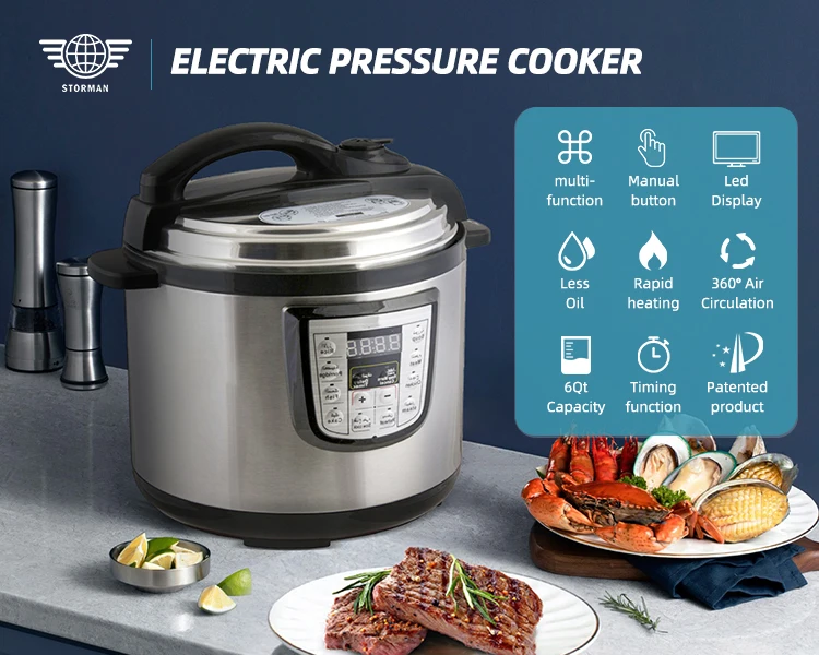 High Quality Multi 6L Liter LED Pressure Cooker Fast Cooking Multipurpose  Electric Pressure Cooker - China Electric Pressure Cooker and Electric Rice  Cooker price