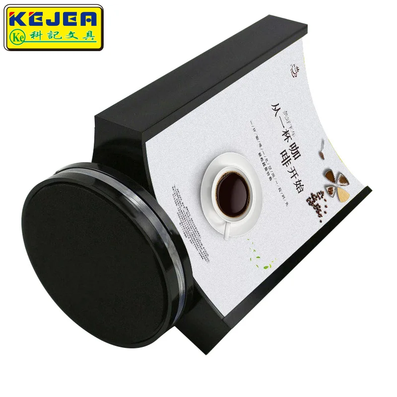 Kejea Custom Desktop Acrylic Menu Holders Round Base 3 Sides Rotation ...