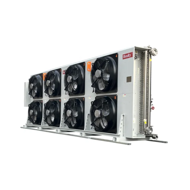 Industrial Air Cooled Dry Cooler Unit for Chiller  50KW 100KW 1000KW Cooling Capacity CE Certified, Aluminum Fin Copper Tube