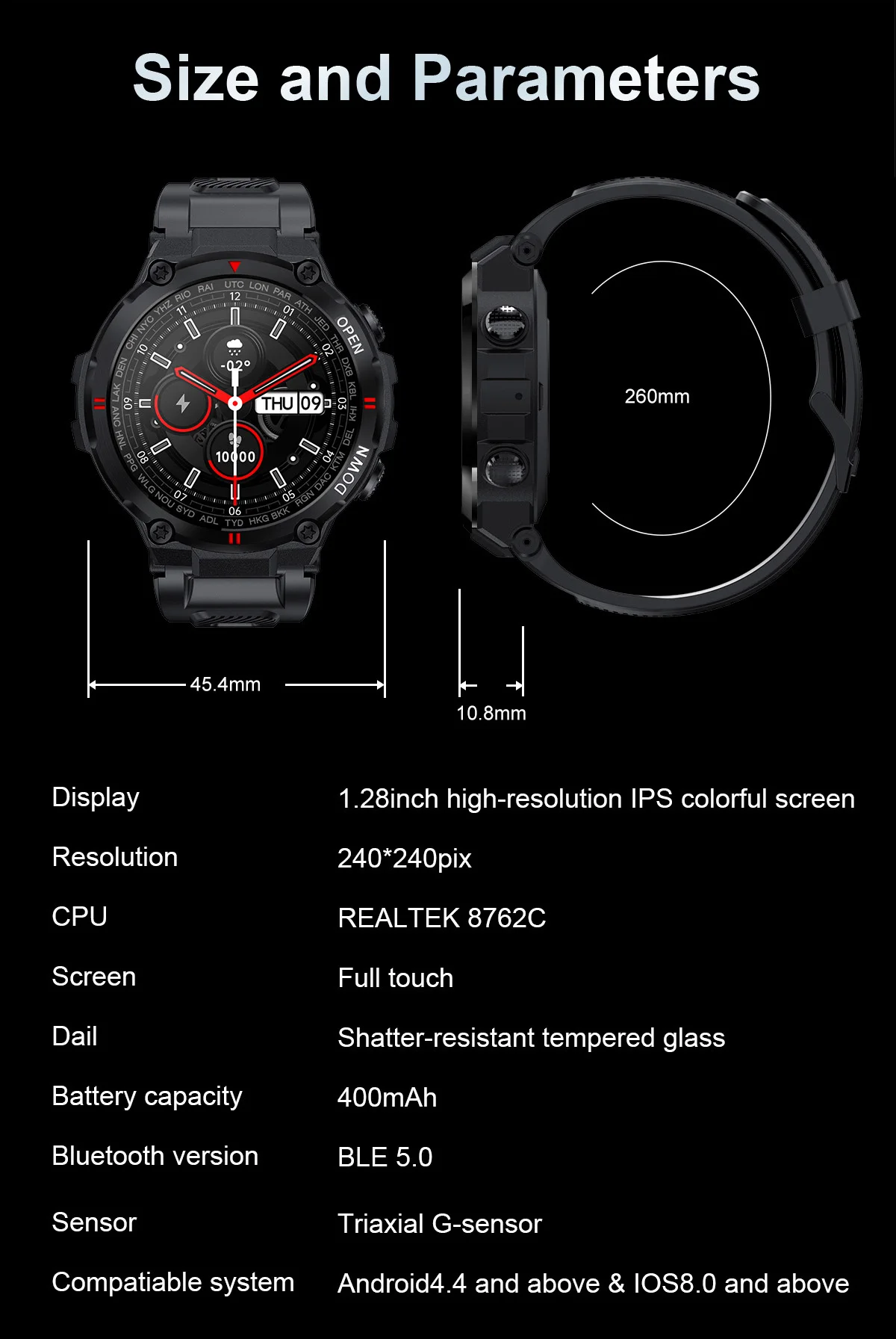 IP68 waterproof Factory OEM Customized fitness heart rate IP67 K22 sport health monitoring Smartwatch Reloj Android Smart Watch