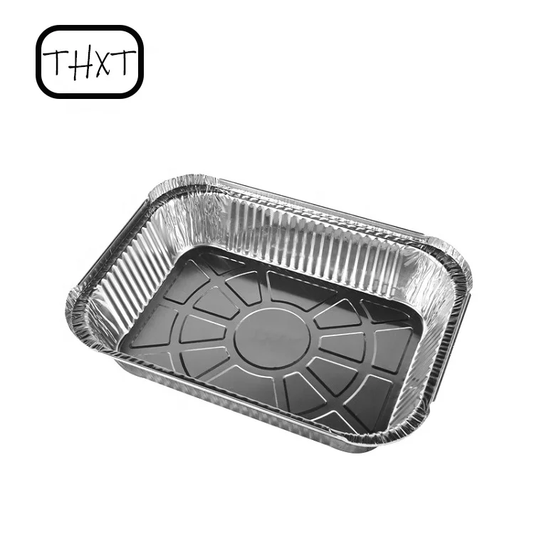 High Quality Silver Disposable Oblong Recyclable Aluminium Foil Food
