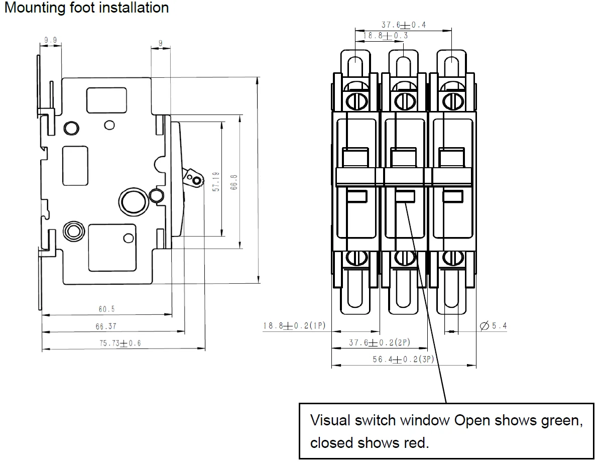 Ul 489 Standard Mcb Miniature Circuit Breaker 2pole 60a Ac 120v 240v ...