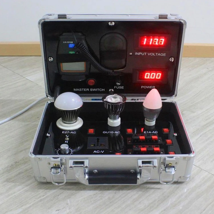 LED Demo Kit Box LED Light Bulb Test Equipment to Show Voltage Current Power