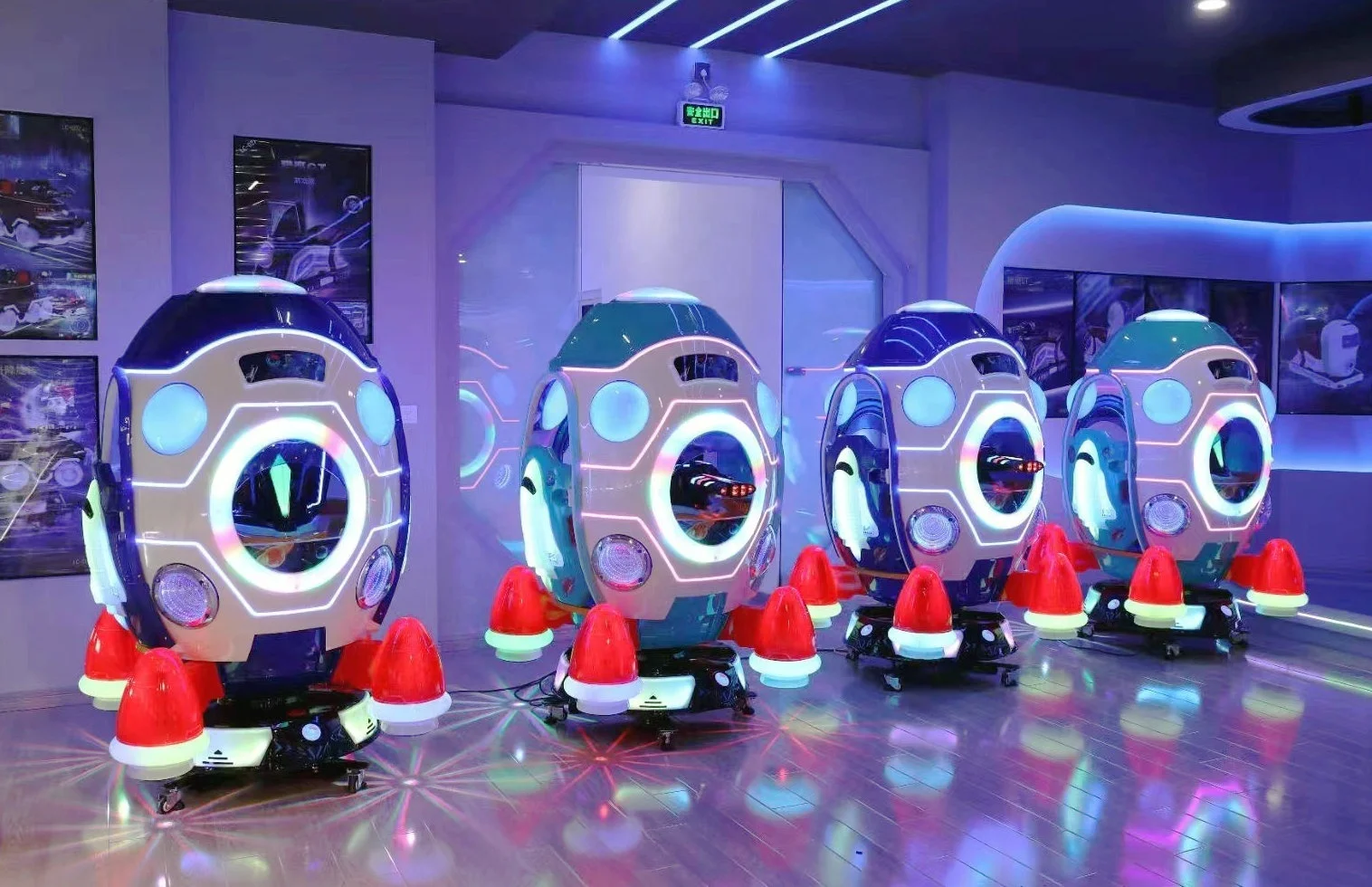 Space Capsule Kiddie Ride MP5 Swing Kids Ride Coin Operated Kiddie Rides for Sales