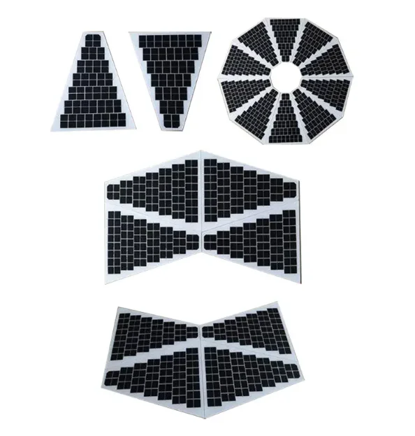 Custom Made High Efficiency Mini Size Flexible Solar Panels Triangle Square Epoxy PET ETFE Materials IP68 Waterproof for Street