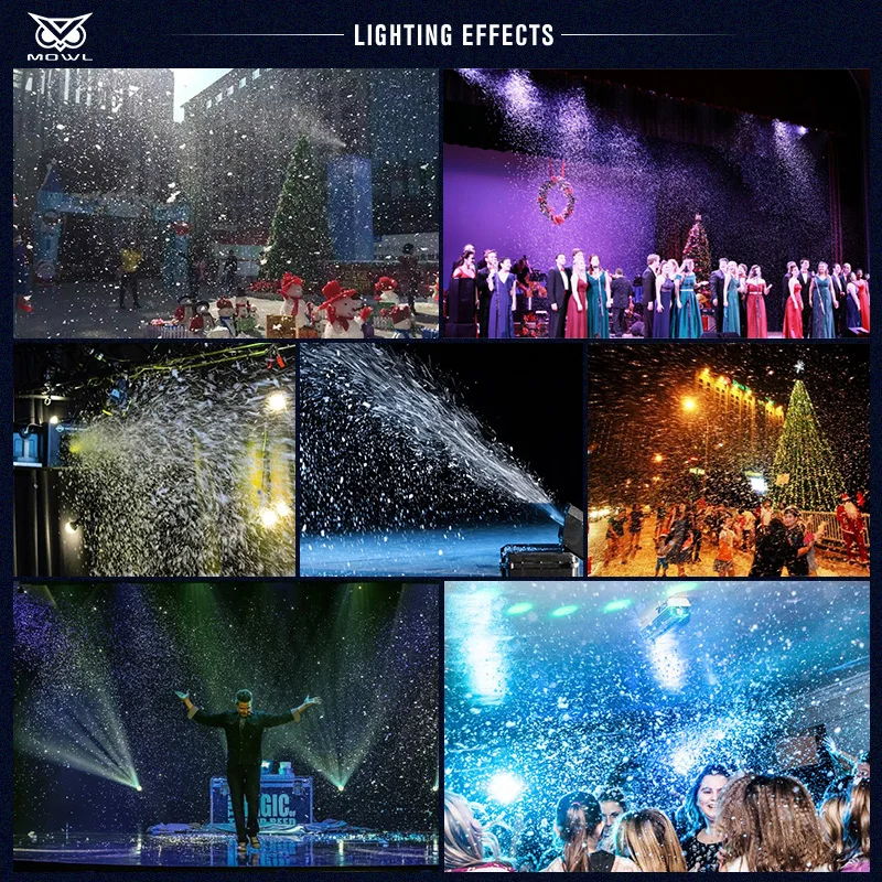 2000W DMX Rotating Artificial Snow Flower Spraying Machine for Dj Christmas Festival Party Events