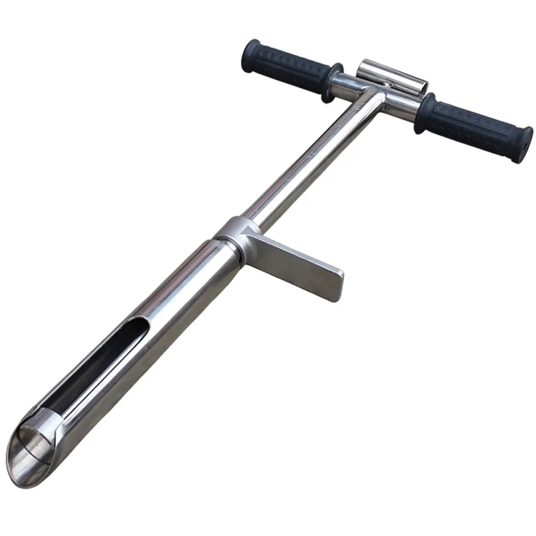 Intbuying Soil Sampler Probe Tool 304 Stainless Steel 2" Dia With Foot Peg for sale online 