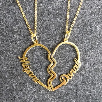 personalised Fashion necklace Customized Name Letter Necklaces Stainless Steel Jewelry Gold Trendy Personalized Pendant necklace