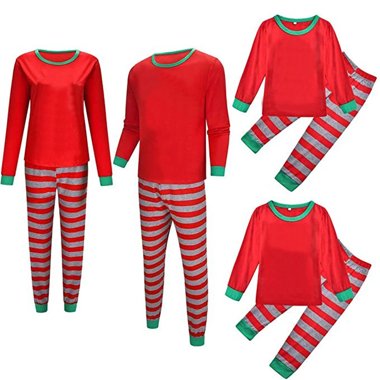 
 Дешевая Заводская индивидуальная Женская семейная Рождественская пижама из двух частей в полоску  