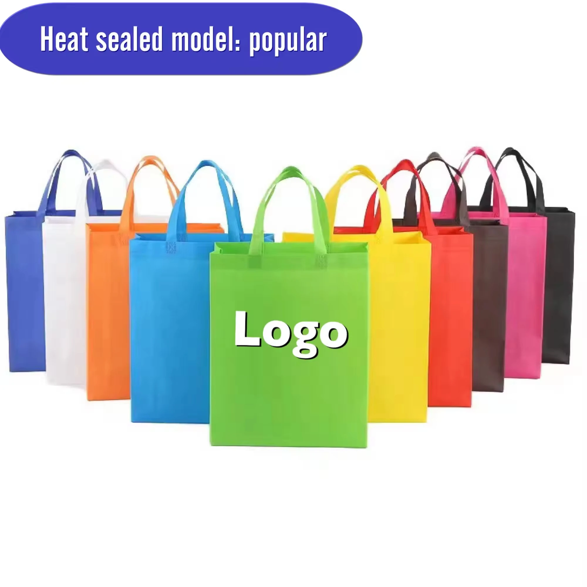 Custom Logo Foldable Reusable Shopping Tote Bag PP Non-Woven Material 60gsm-120gsm Fabric Grocery Bags for Women Wholesale Price supplier