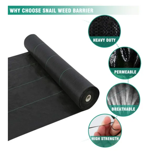 Hot Sale Weed Mat Pp Pe Woven Plastic Weed Control Block Mat Fabric Cloth Weed Barrier Non Woven