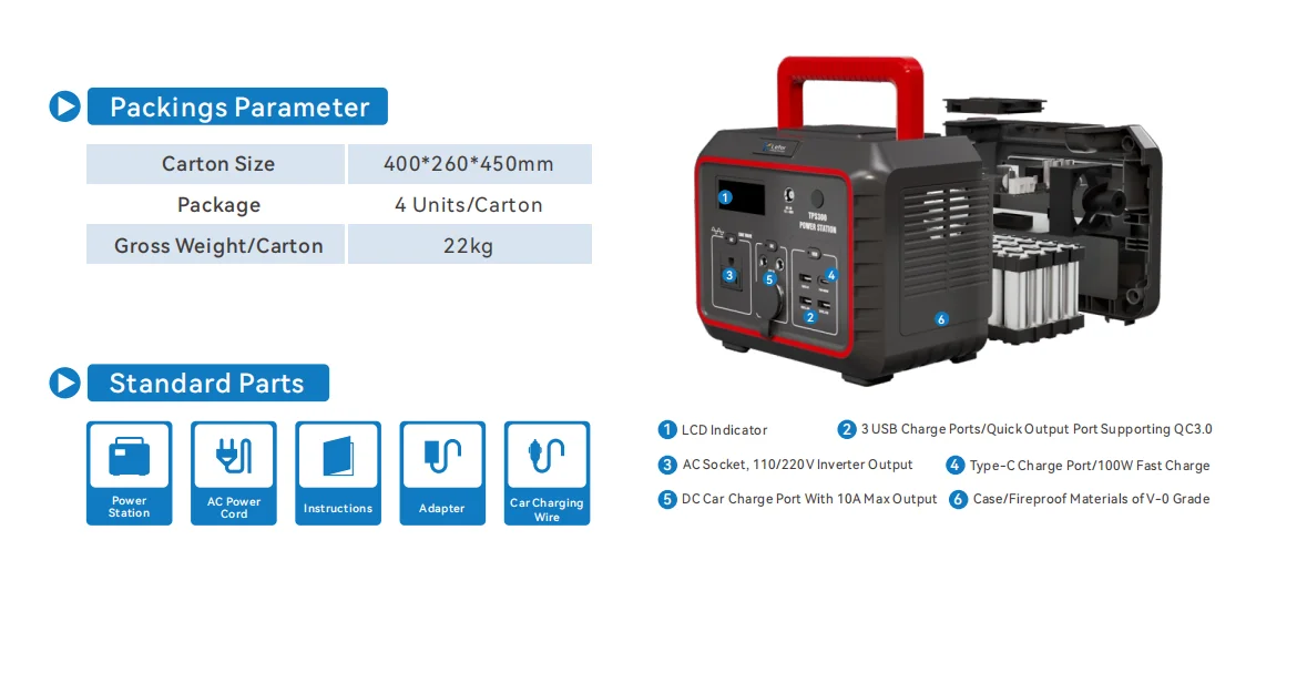 Leforess Outdoor Energy Storage Portable Power Pack Supply 300w Lifepo4
