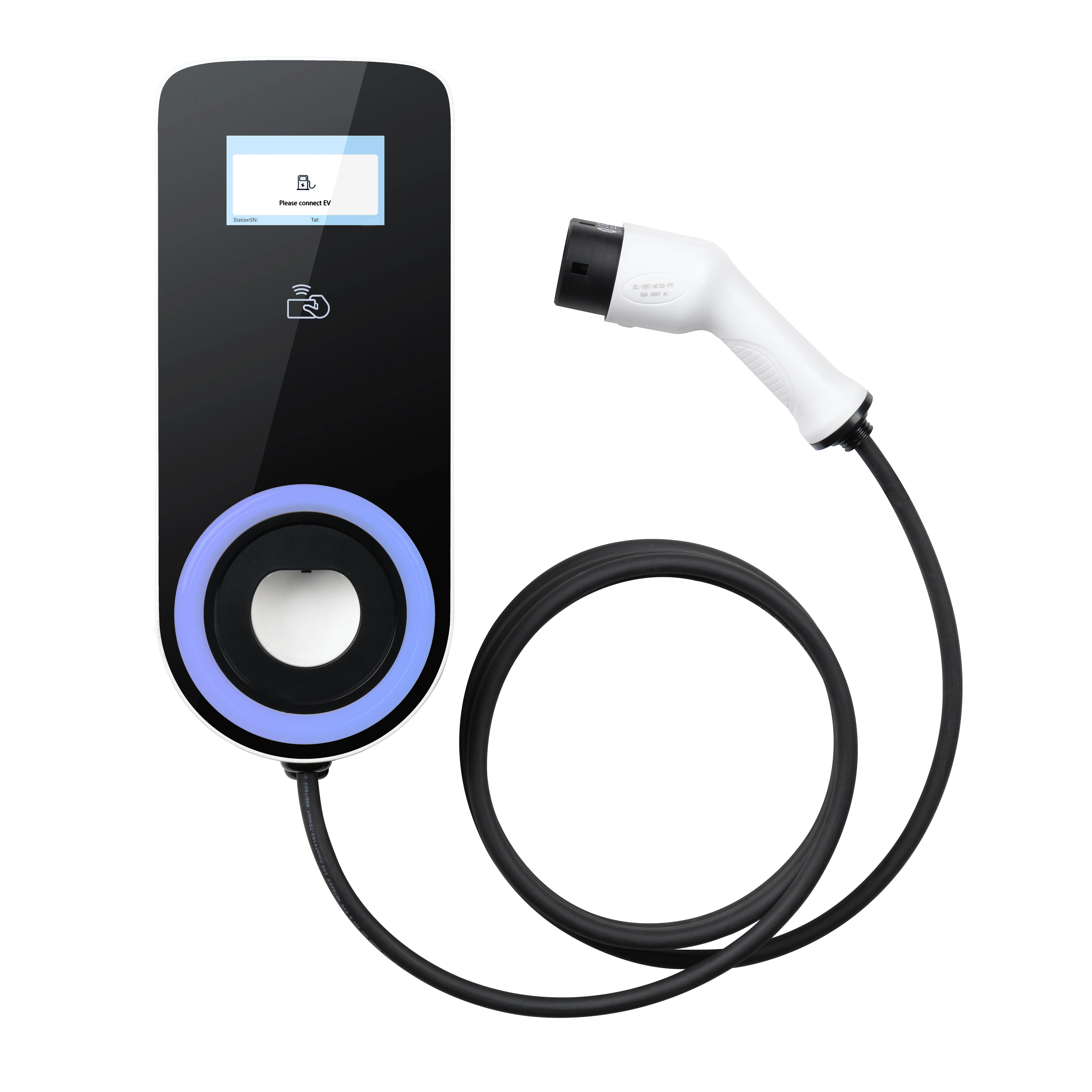 22kw 11kw 16a 32a 3phase ev charger fast charger type2 wallbox ev ...