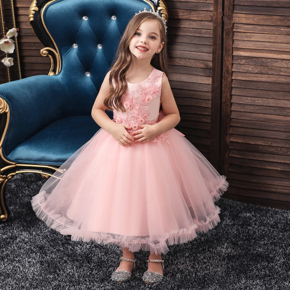199 Последние детские платья дизайн свадебная вечеринка износ девушки цветка день рождения оптом маленькие девочки конкурс
