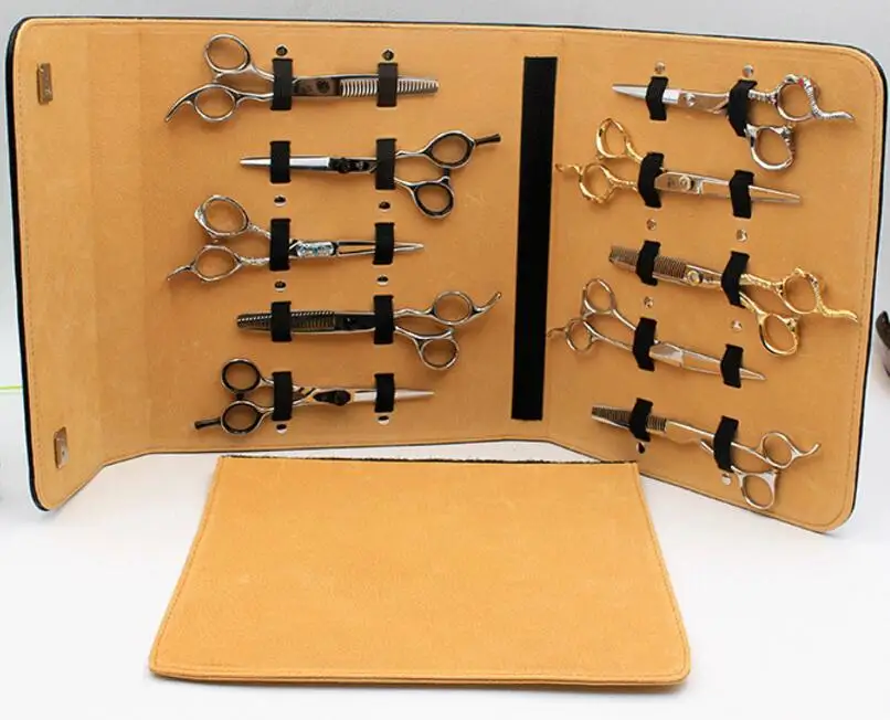 Professional 10 Pieces Hair Scissors Display Case Salesman Case