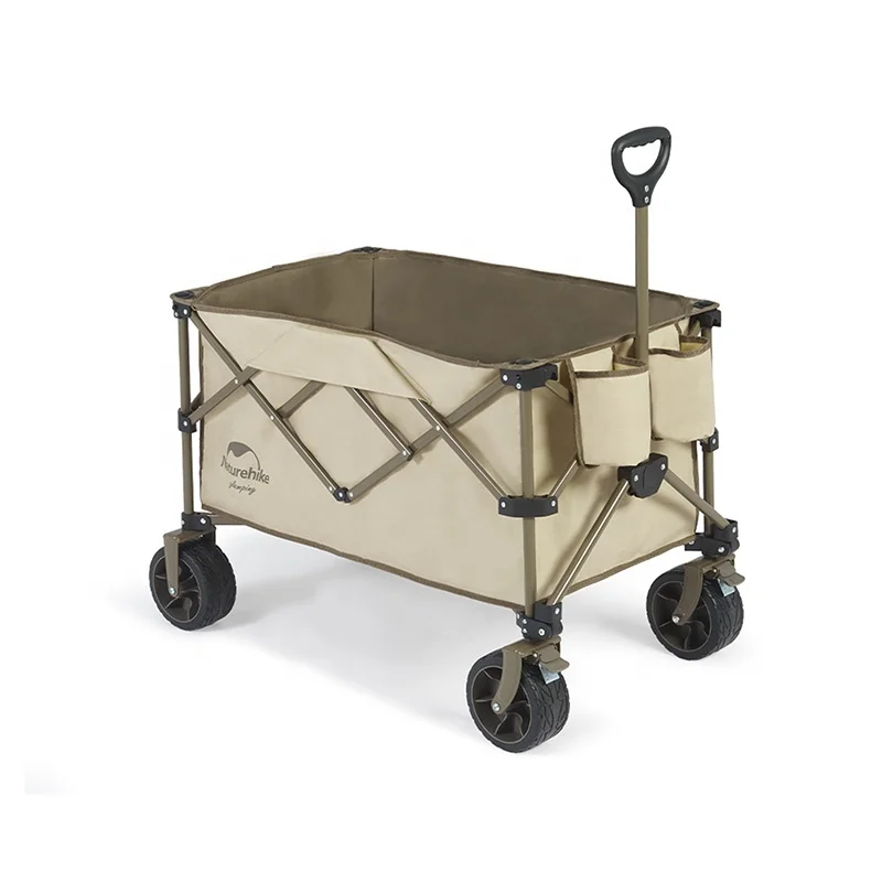 Naturehike TC03 Folding Cart outdoor collapsible camping trolley wagon with brake wheel