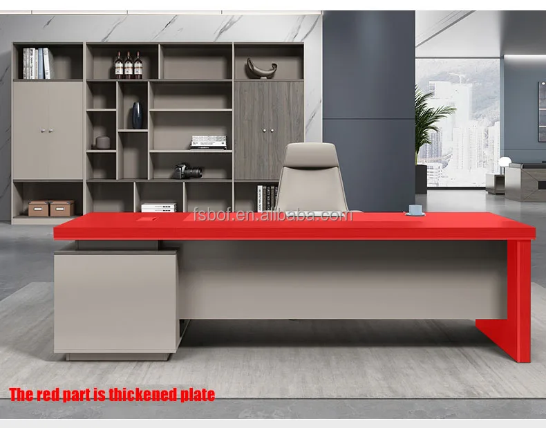 Modern Luxury Wooden Office Desk Workstation Table Designs Boss High