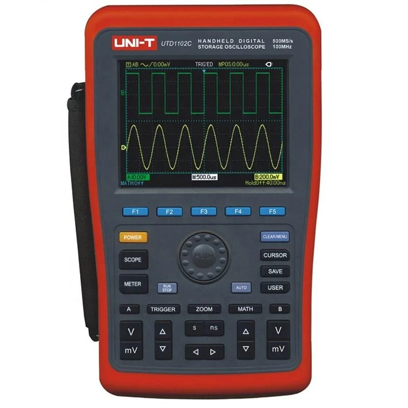 Dual Channel Handheld Oscilloscope 100MHz Handheld Oscilloscope with Multimeter UTD1102C