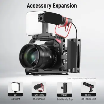 NEEWER Full Camera Cage Compatible with Sony A7R V/a7R IV/a7 IV/a7S III/a1, Aluminum Video Camera Rig with Full Access/Arca detail image