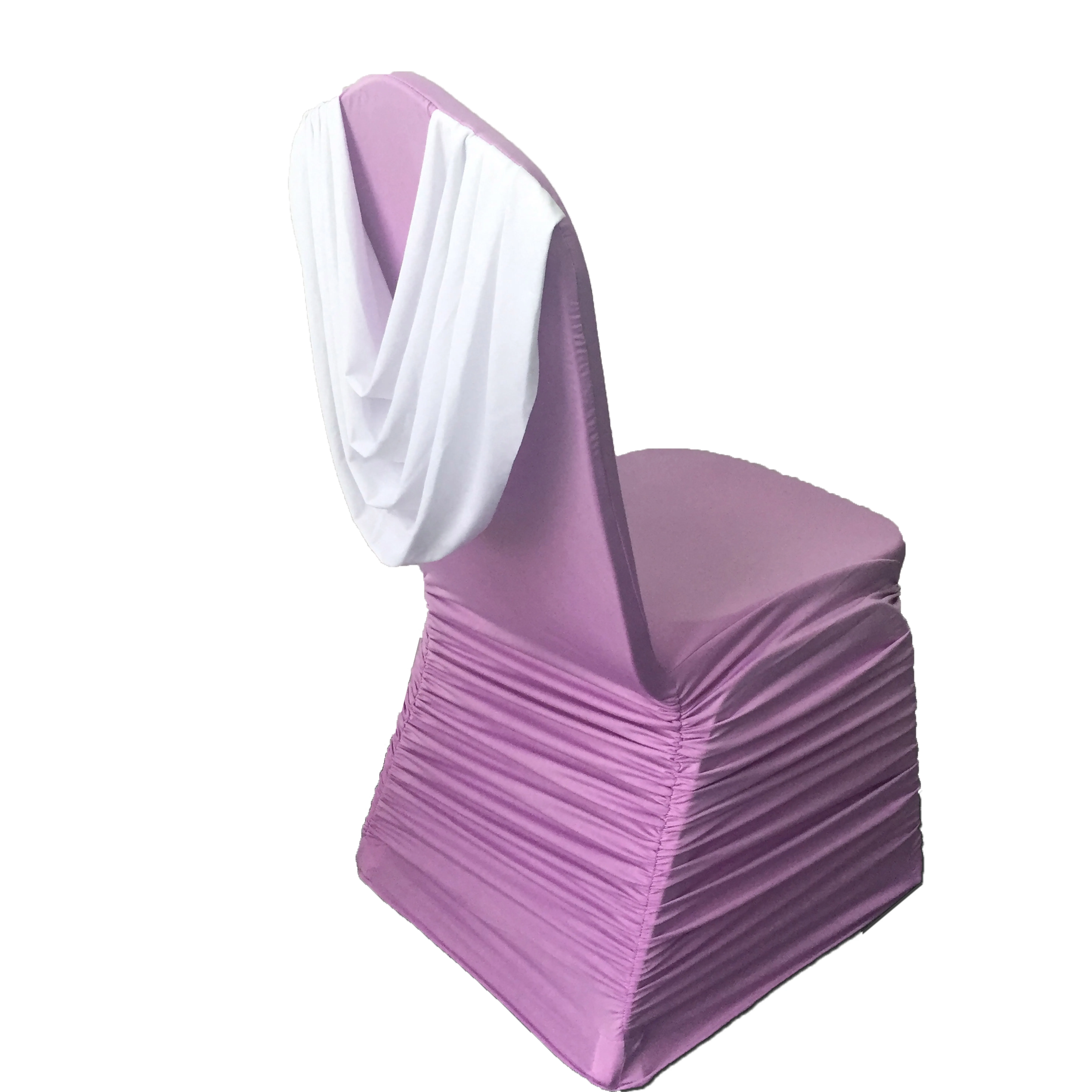 Недорогой Модный свадебный чехол на стул из спандекса с оборками