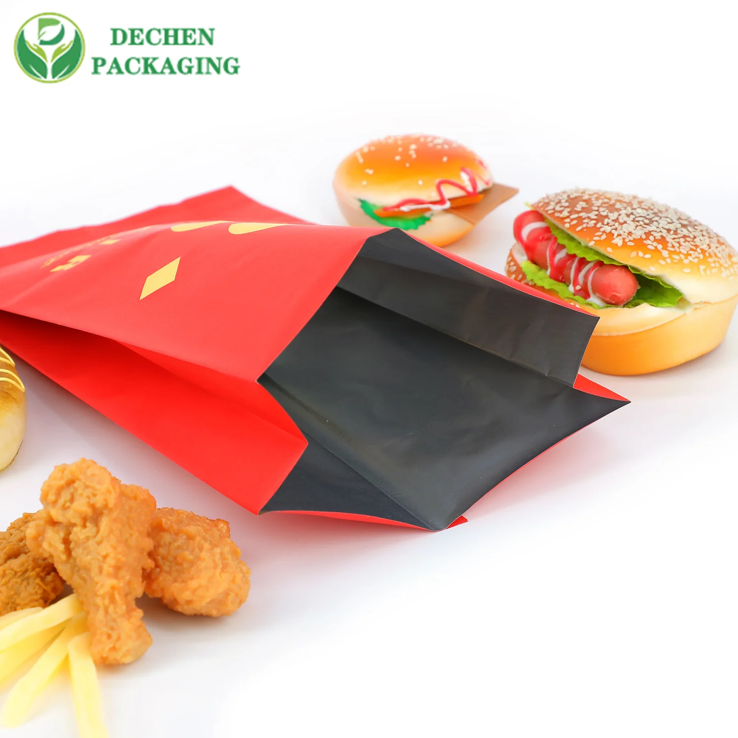 Bolsa de papel de aluminio al por mayor asequible Bolsa forrada de papel de aluminio de kebab de pollo