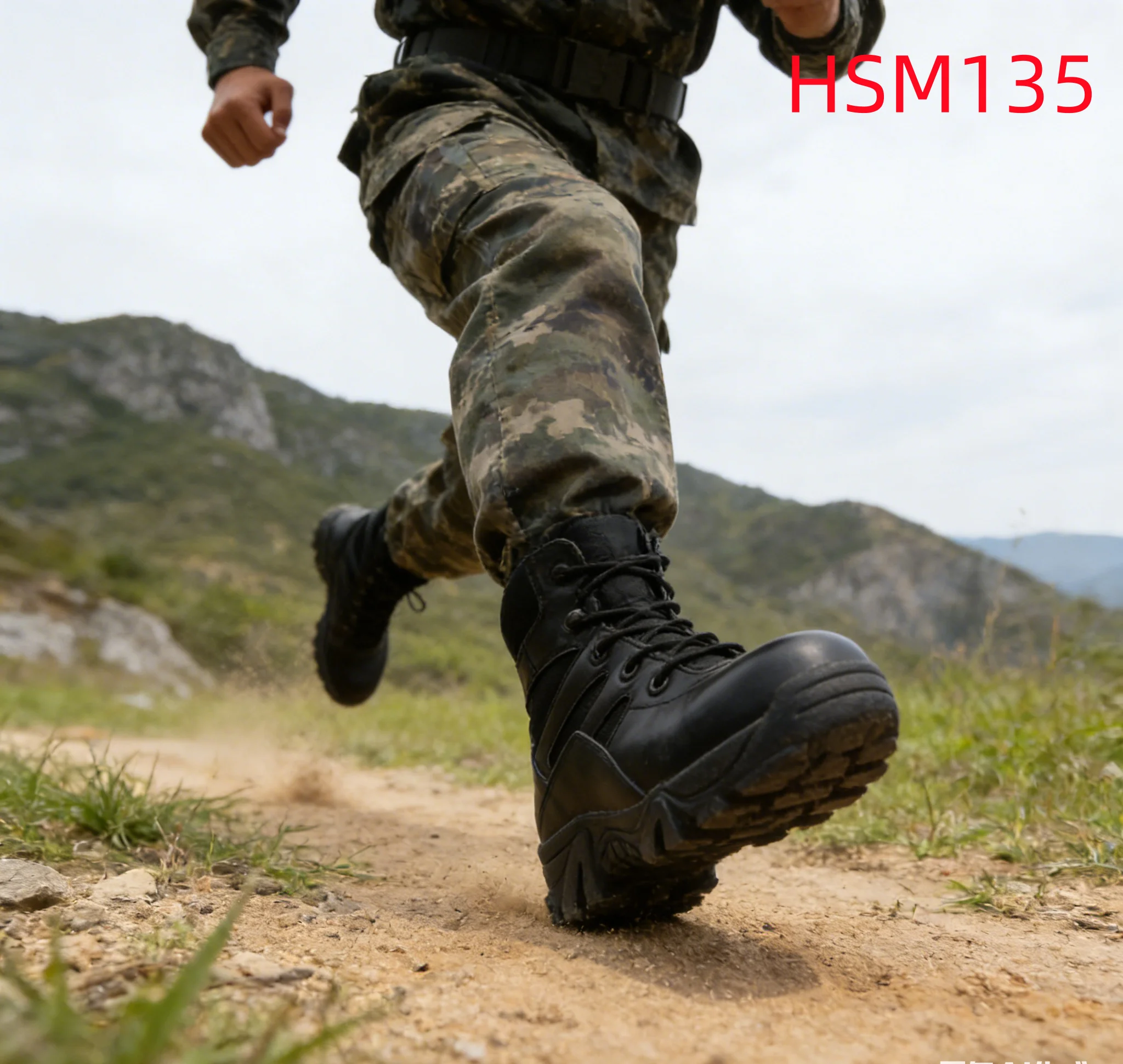 HY,Cross-Country Training Steel Toe Available Black Combat Boots Unisex-Adults Durable Rubber Outsole Tactical Gear Boots HSM135