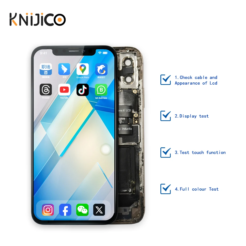 Knijico Incell LCD OLED Screen for iPhone X XS Max XR 11PM New Arrival Oled Lcd Screen for iphone 12 Screen Digitizer Assembly
