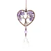 Amethyst peach heart