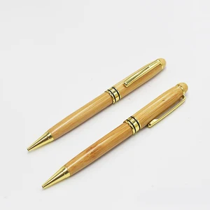 ECO Friendly Custom Engrave Logo Text Pen Bamboo Wooden Ball Ballpoint Pen