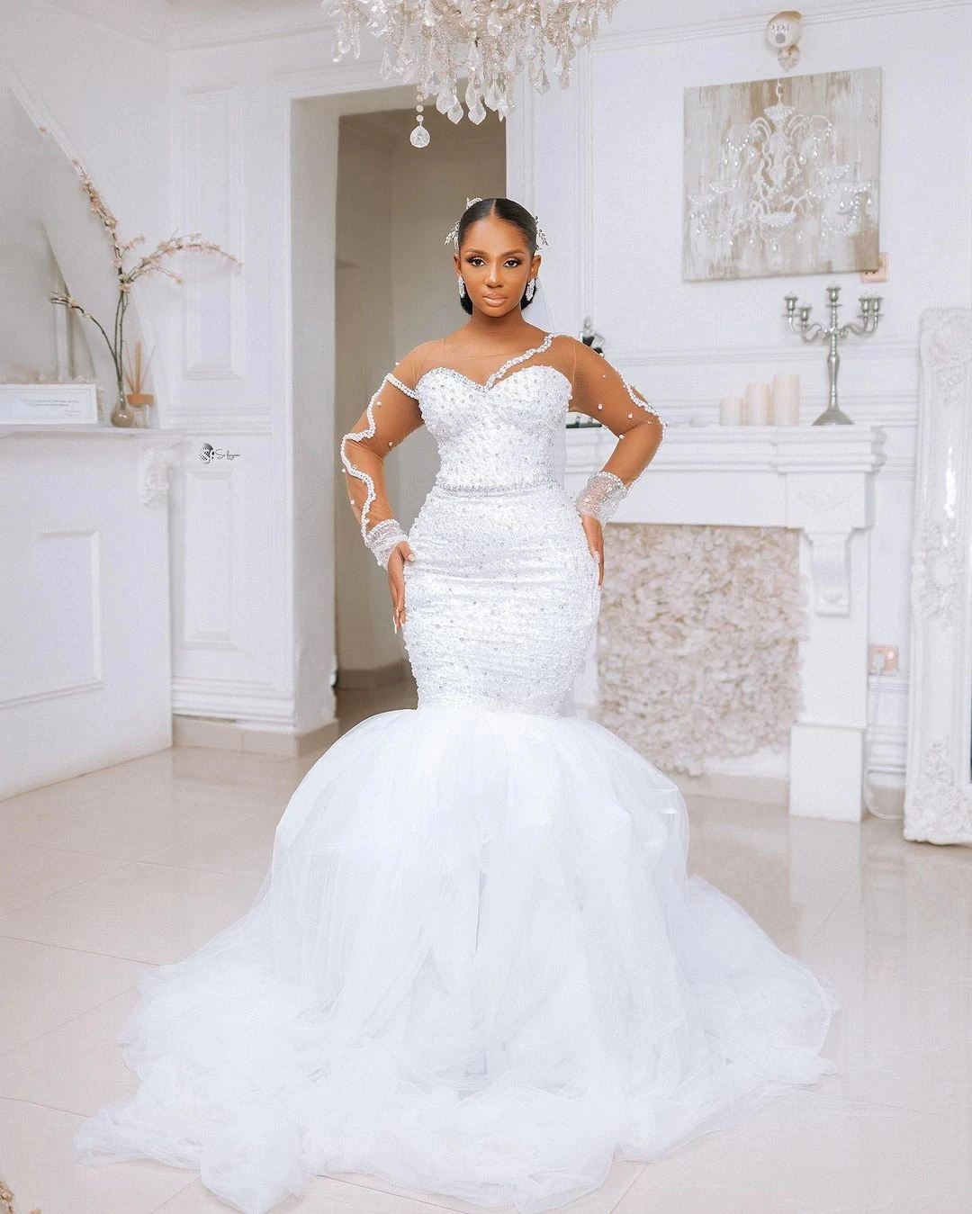 wedding dress beads crystals Rhinestone Wedding Dresses Bling Bling Beaded Crystal Sheer Straps Sle main image 0
