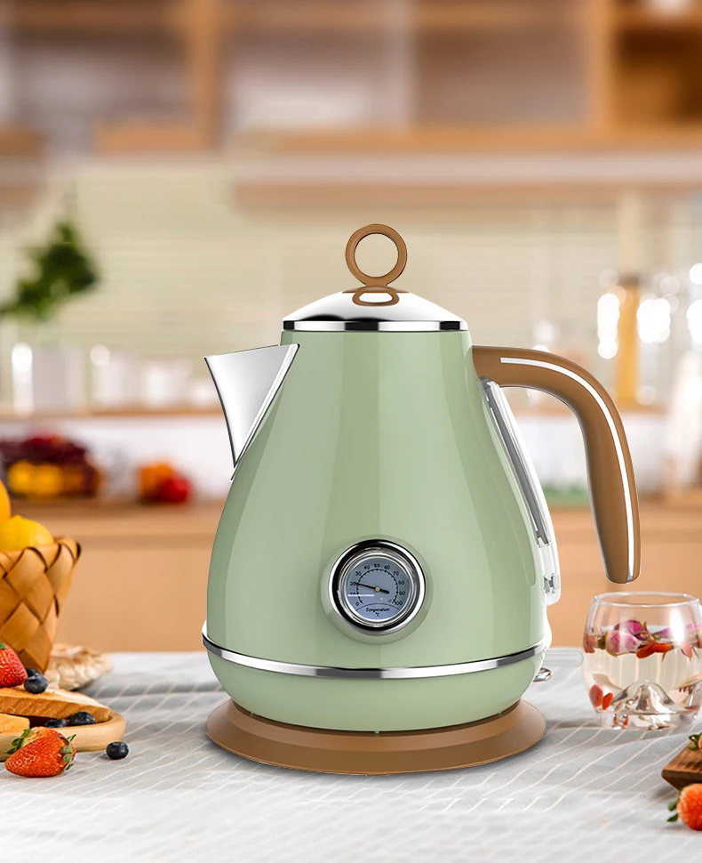 Ceramic Electric Kettle Automatic Power Off Fast Boiling China Vintage Blue  and White Porcelain Style 1.5L Boils Water Fast for Tea Coffee Soup