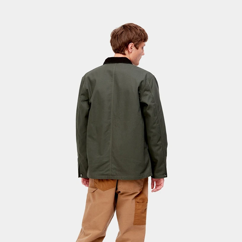 Man Cotton Canvas Overalls Custom Denim Collars Jacketed Workwear Collar Collarless Twill Men Casual Zipper Jacket Woven Regular