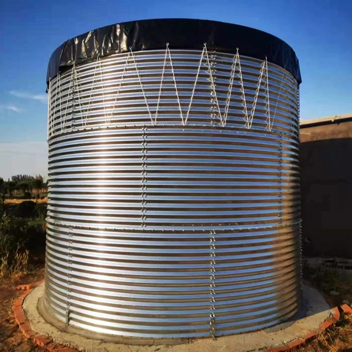 Galvanized Corrugated Steel Water Storage Tank 50000 Liter With Pvc 