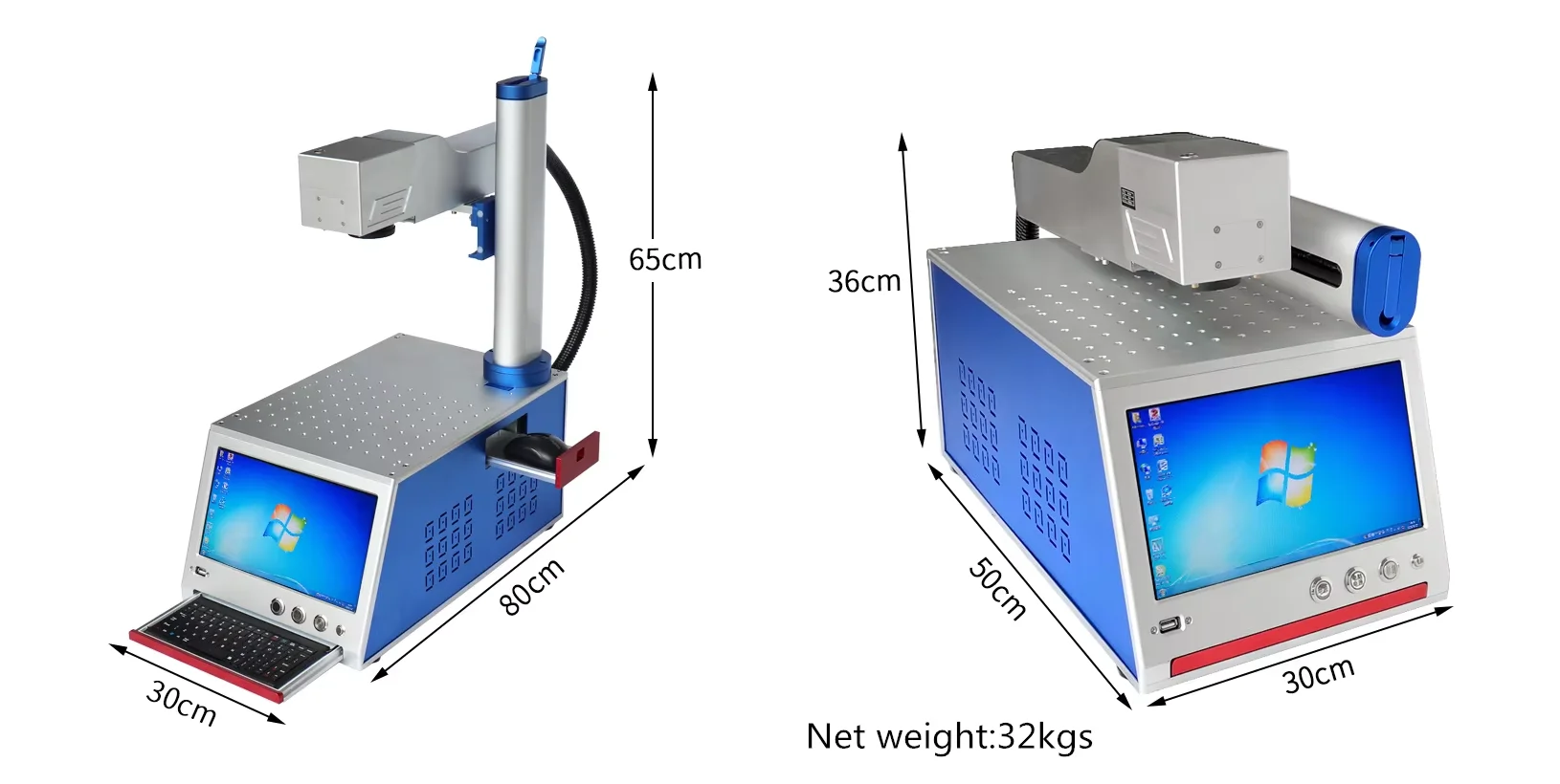 Portable Small 20w 30w 50w Fiber Laser Marking Machine RAYCUS Cnc Desktop Engraving Machine with Computer for Gold and Silver
