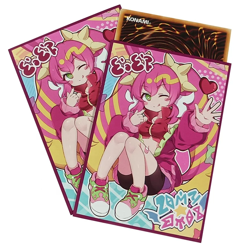 Yuantuo Art Print Card Sleeves Custom Printed Yugioh Tcg Sexy Anime Trading Game Cards Sleeve