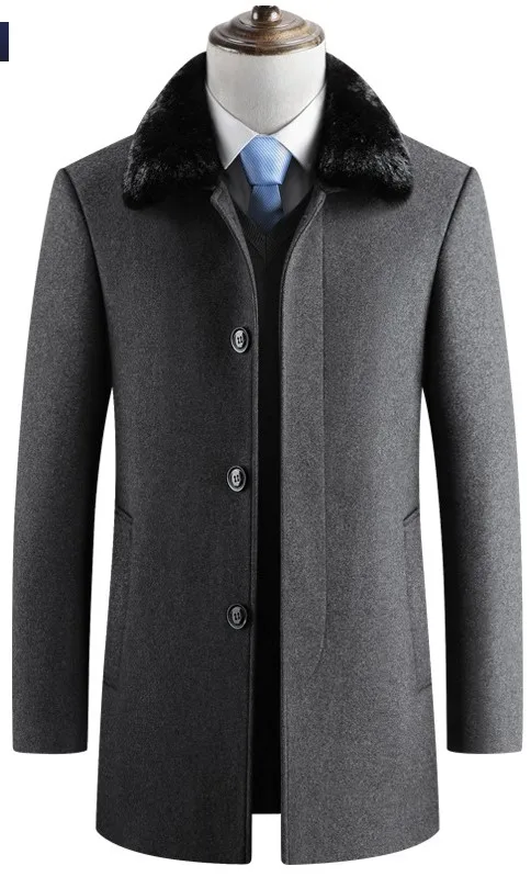 New Design Good Quality Men's Plus Size Coats With Fur Collar Men ...