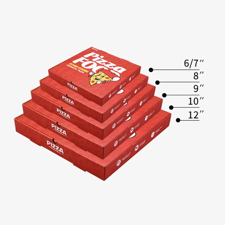 Eco-friendly Custom Logo Takeaway Food Delivery Frozen Pizza Paper Boxes Corrugated Cardboard 12 Inch Large Pizza Packaging Box factory