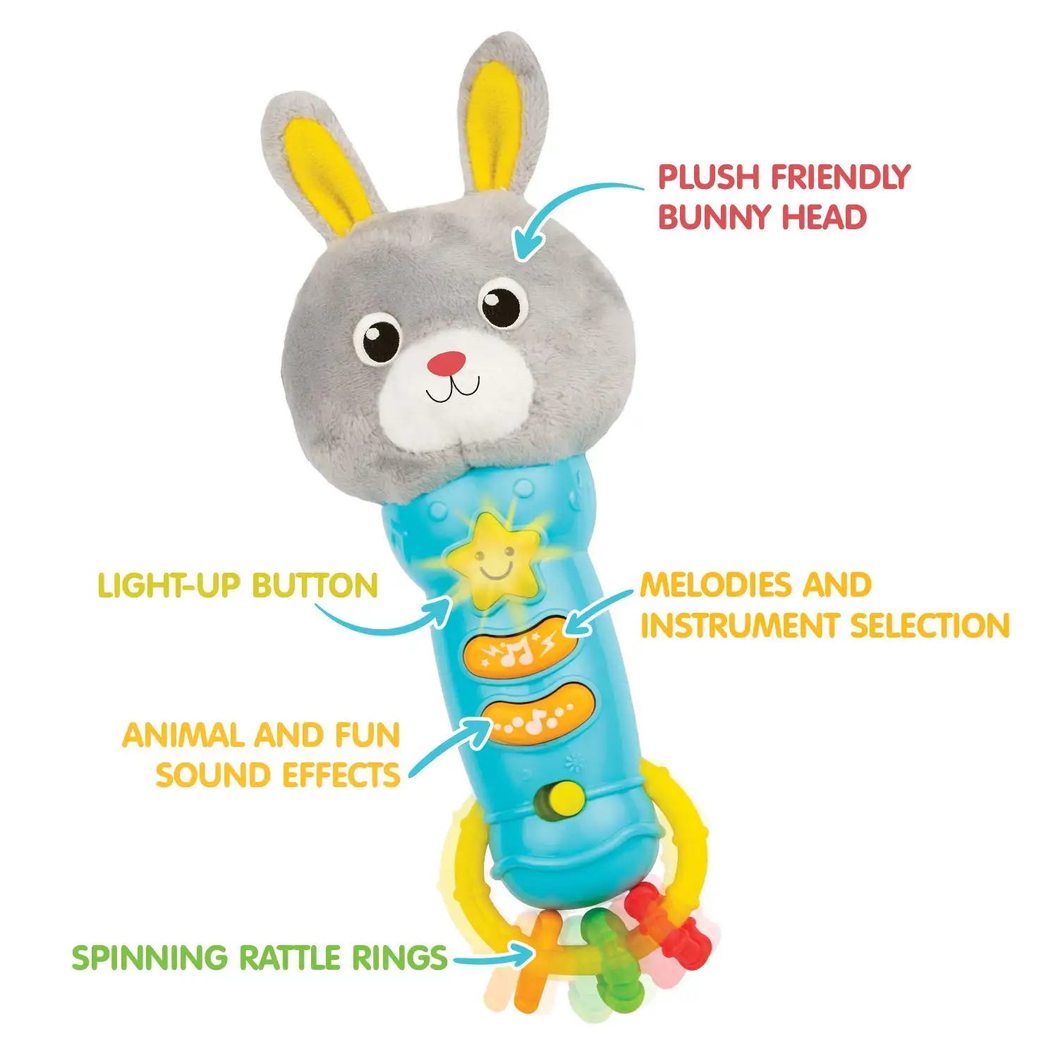 Custom Musical & Rattle Teething Toys with Lights Educational Baby Supplies for 6 Months and up supplier